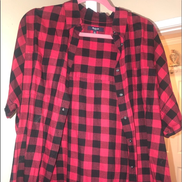 Madewell courier buffalo check top